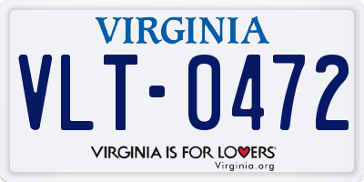 VA license plate VLT0472