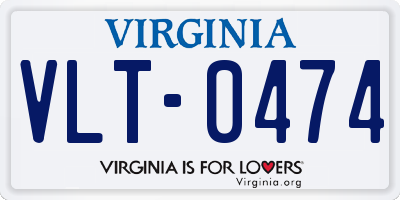 VA license plate VLT0474