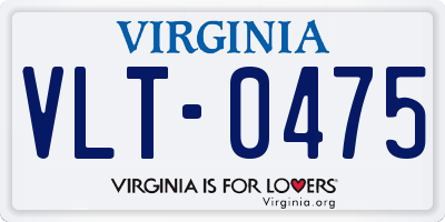 VA license plate VLT0475