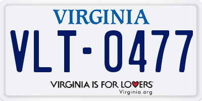 VA license plate VLT0477