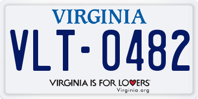VA license plate VLT0482