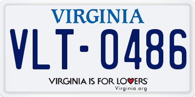 VA license plate VLT0486