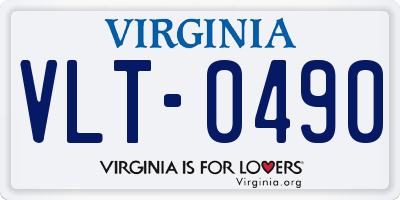 VA license plate VLT0490