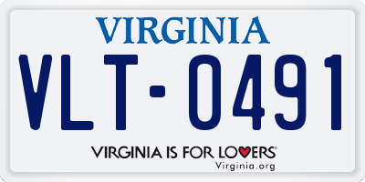 VA license plate VLT0491