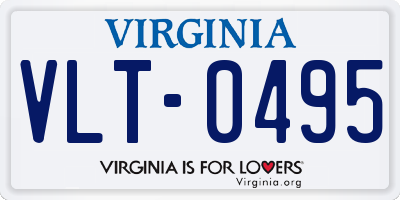 VA license plate VLT0495
