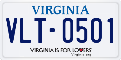 VA license plate VLT0501