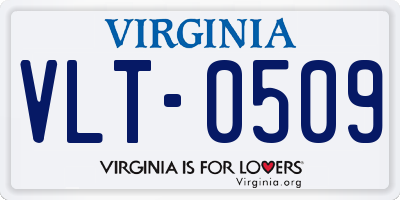 VA license plate VLT0509