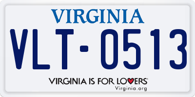 VA license plate VLT0513