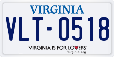 VA license plate VLT0518