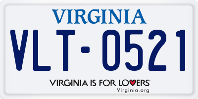 VA license plate VLT0521