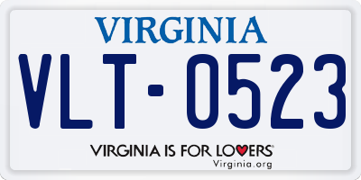VA license plate VLT0523
