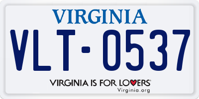 VA license plate VLT0537