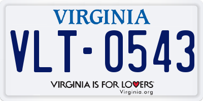 VA license plate VLT0543