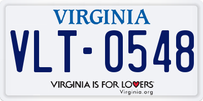 VA license plate VLT0548