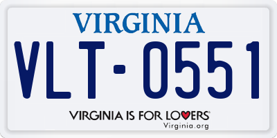 VA license plate VLT0551