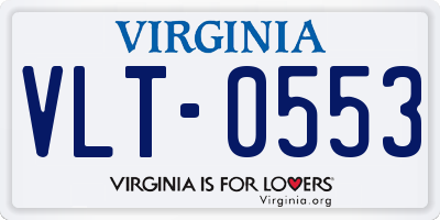 VA license plate VLT0553