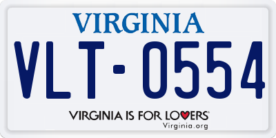 VA license plate VLT0554