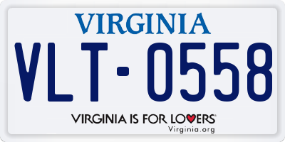 VA license plate VLT0558