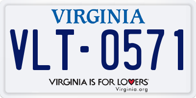 VA license plate VLT0571