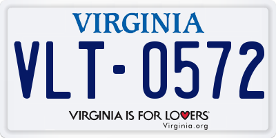 VA license plate VLT0572