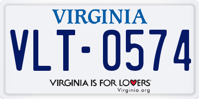VA license plate VLT0574