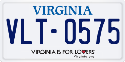 VA license plate VLT0575