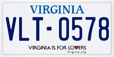 VA license plate VLT0578