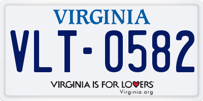 VA license plate VLT0582