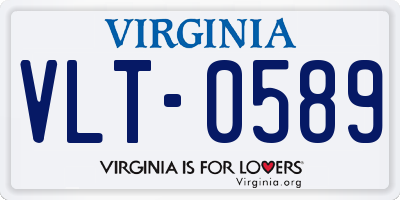 VA license plate VLT0589