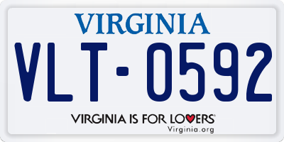 VA license plate VLT0592