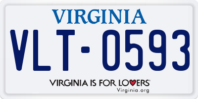 VA license plate VLT0593