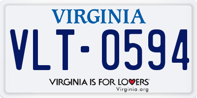 VA license plate VLT0594