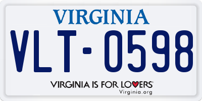 VA license plate VLT0598