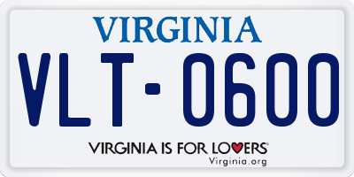 VA license plate VLT0600