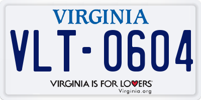 VA license plate VLT0604