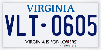 VA license plate VLT0605