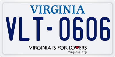VA license plate VLT0606