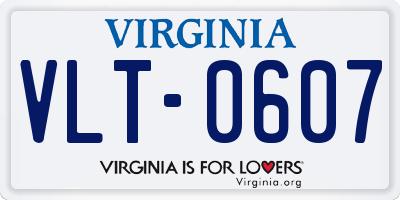 VA license plate VLT0607