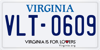 VA license plate VLT0609