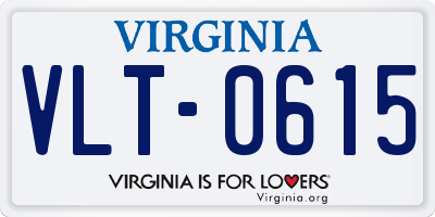 VA license plate VLT0615