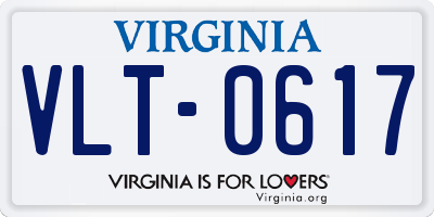 VA license plate VLT0617