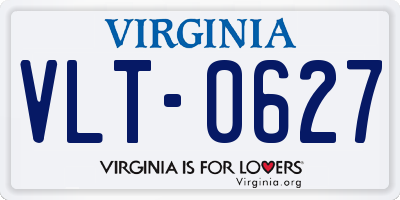 VA license plate VLT0627