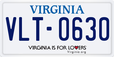 VA license plate VLT0630