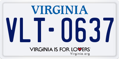 VA license plate VLT0637