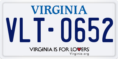 VA license plate VLT0652