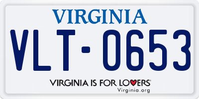 VA license plate VLT0653