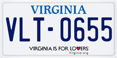 VA license plate VLT0655
