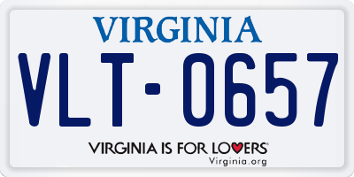 VA license plate VLT0657