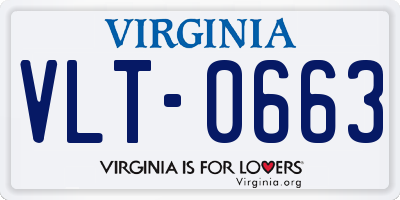 VA license plate VLT0663
