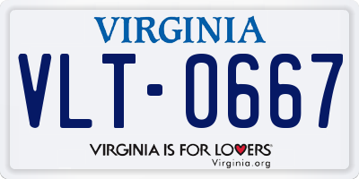 VA license plate VLT0667
